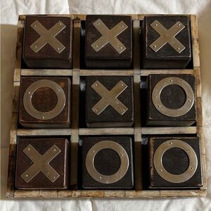 Pier 1 Wooden Tic Tac Toe Game